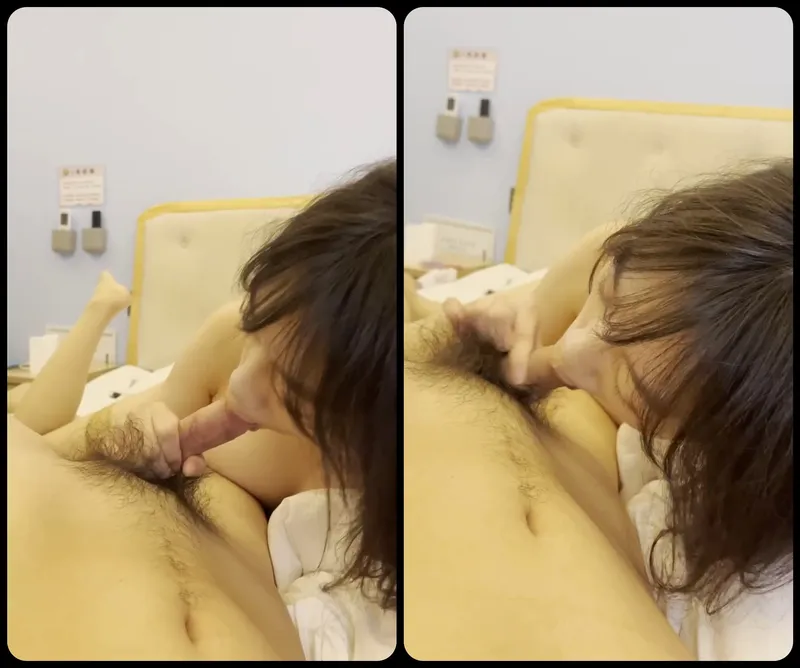 Cô bạn gái ngoan mút láp cậu bé bự của anh